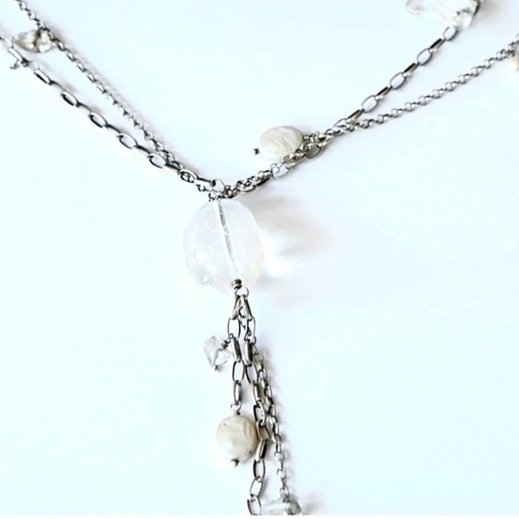 Silpada Vintage RARE Sterling Silver
Crystal Pearl Long Tassel Necklace - Picture 8 of 10